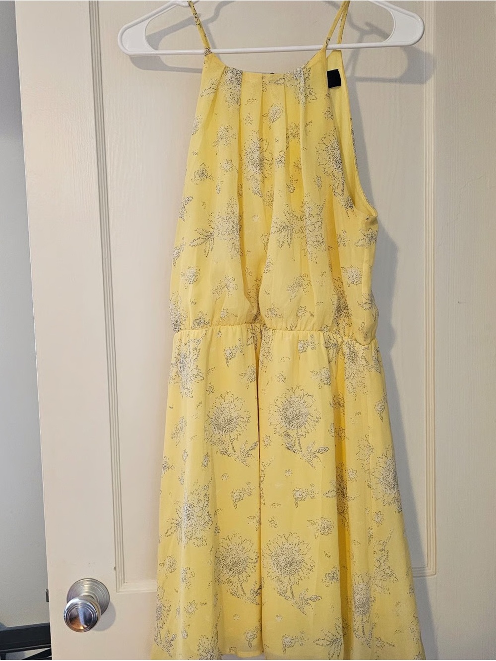NWOT BLUE RAIN Yellow Sleeveless Dress w/Floral Print and Elastic Waist, Flared - Picture 14 of 14